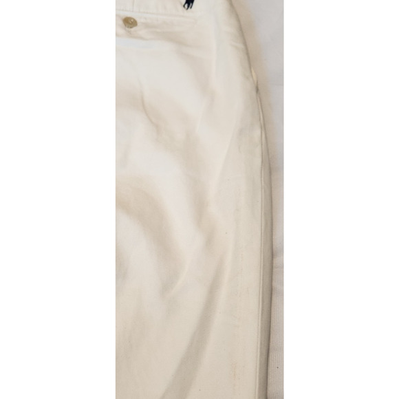 Polo Ralph Lauren Pants Men's 36x30 White Cream Khaki Chino Flat Front Preston - Picture 4 of 13